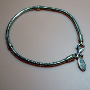 Auth Pandora Sterling Silver Lobster 7 Inch Snake